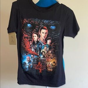 Netflix Stranger Things 4 Black Graphic Tee
